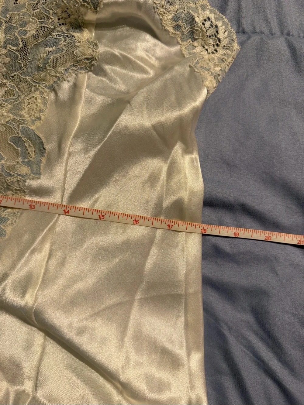 Vintage Victoria’s Secret bridal cream satin and lace maxi nightgown